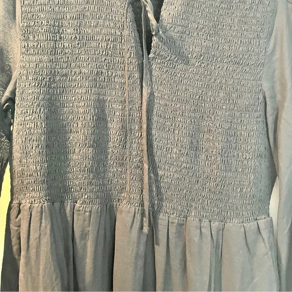 ~J. Crew~ Smocked long-Sleeve Boho Midi Dress - Picture 3 of 8